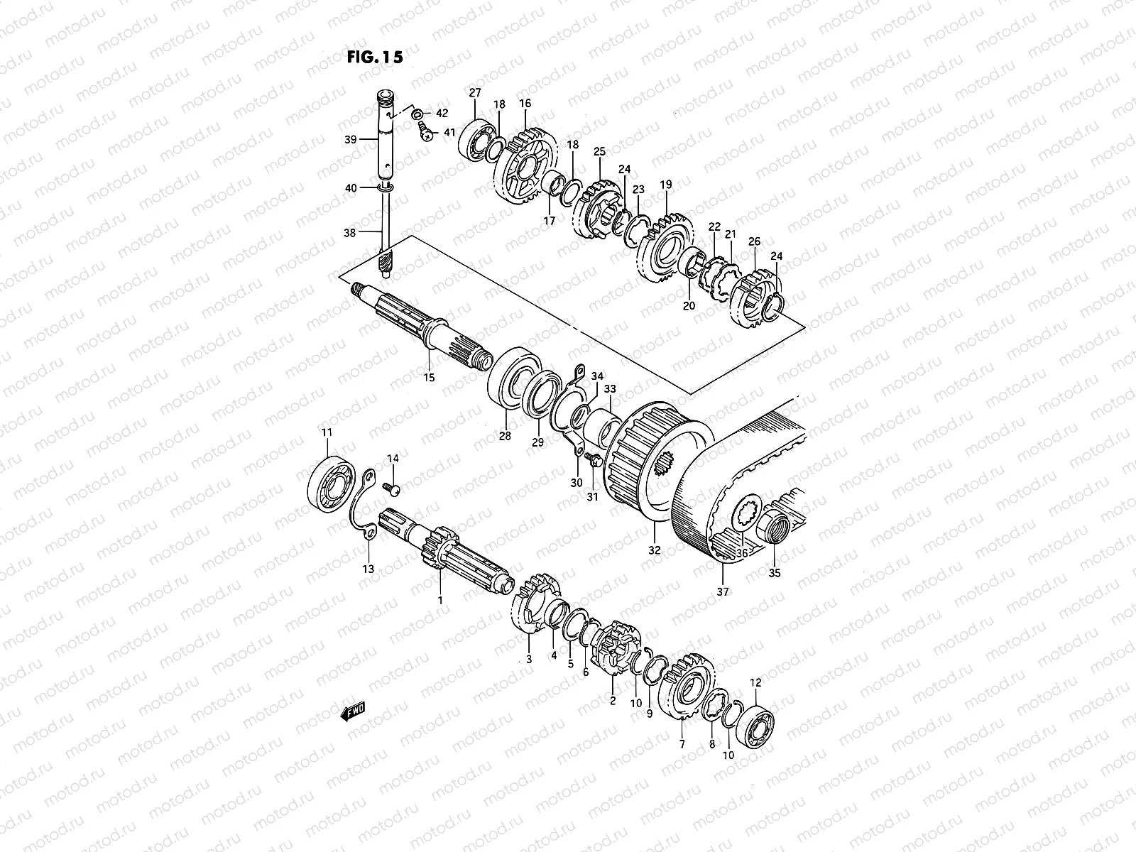 15 - TRANSMISSION (MODEL G/J/K/L,LS650PM E01)