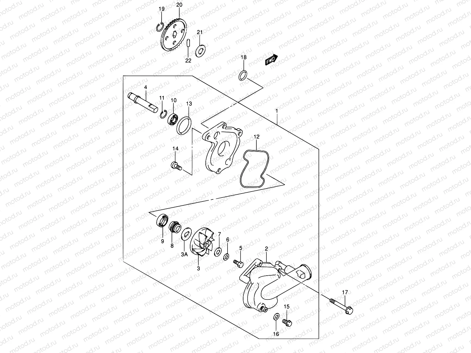 15 - WATER PUMP (MODEL X/Y)