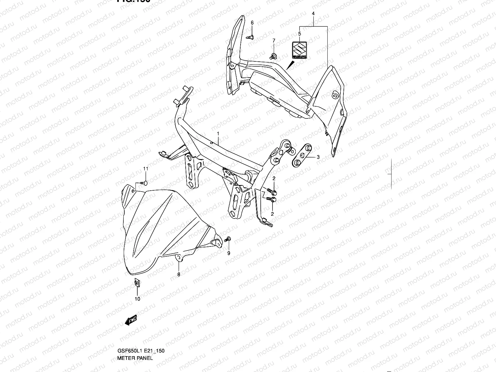 150 - METER PANEL (GSF650SUAL1 E21)