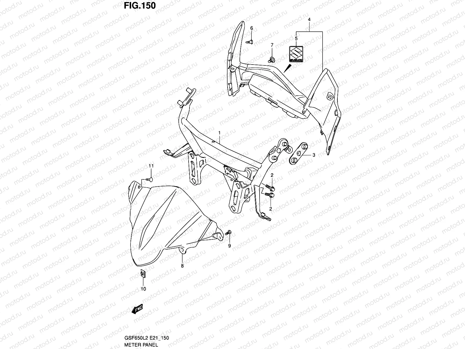 150 - METER PANEL (GSF650SUAL2 E21)