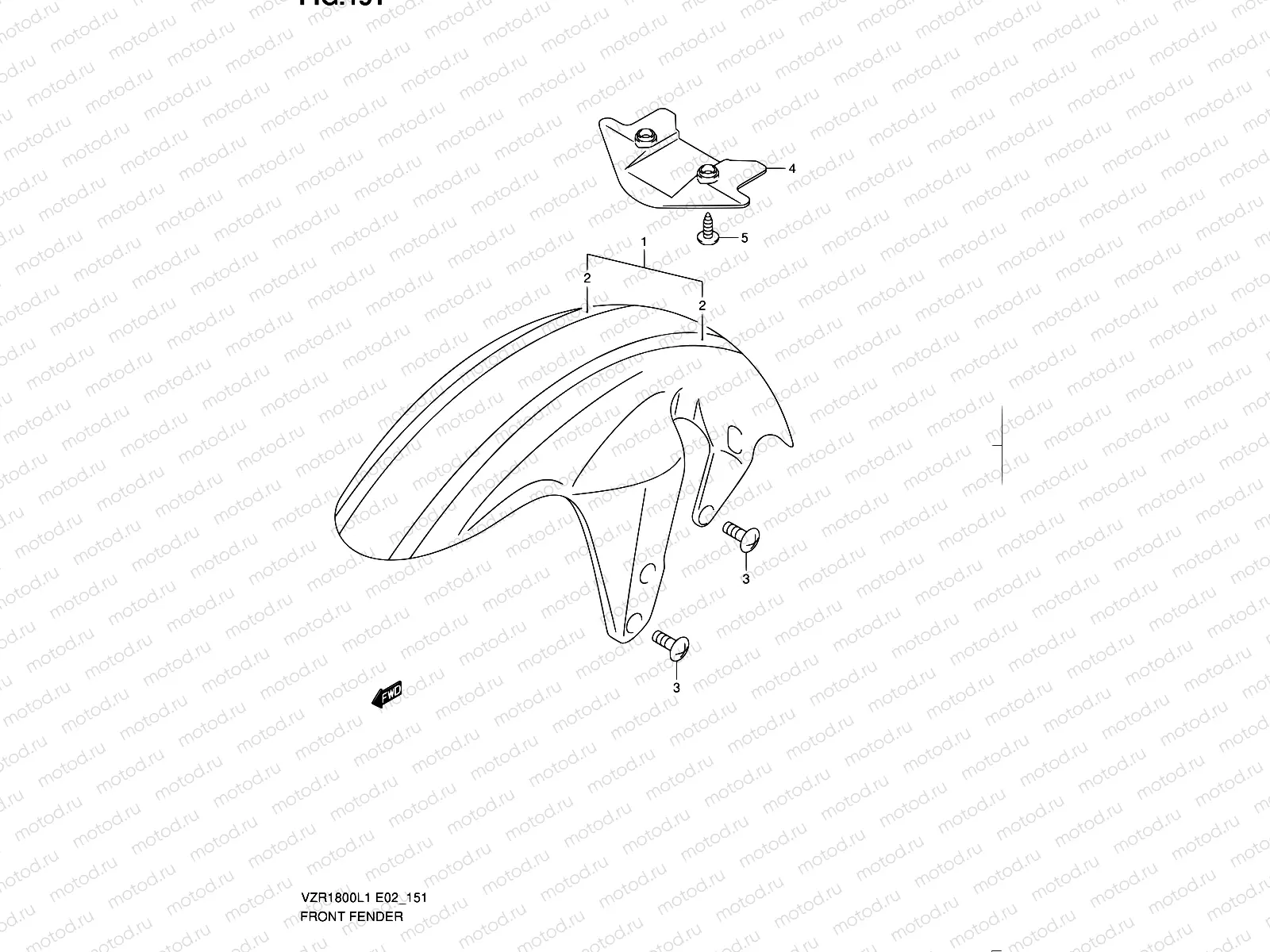 151 - FRONT FENDER (VZR1800ZL1 E24)