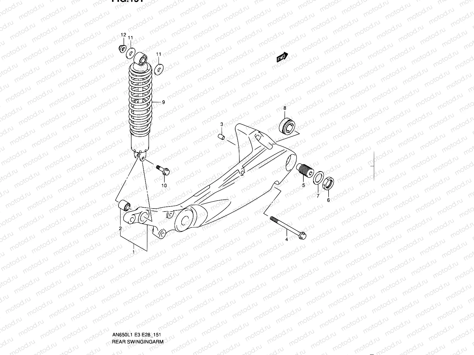151 - REAR SWINGING ARM