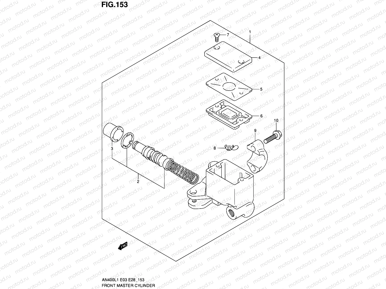 153 - FRONT MASTER CYLINDER (AN400L1 E03)