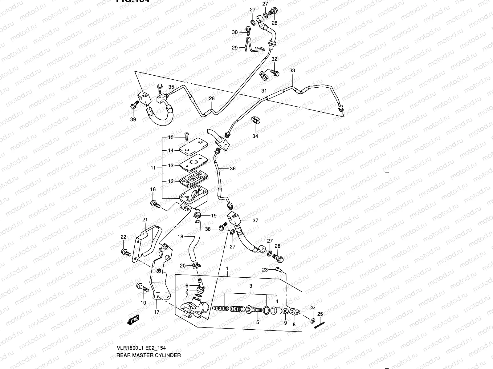 154 - REAR MASTER CYLINDER