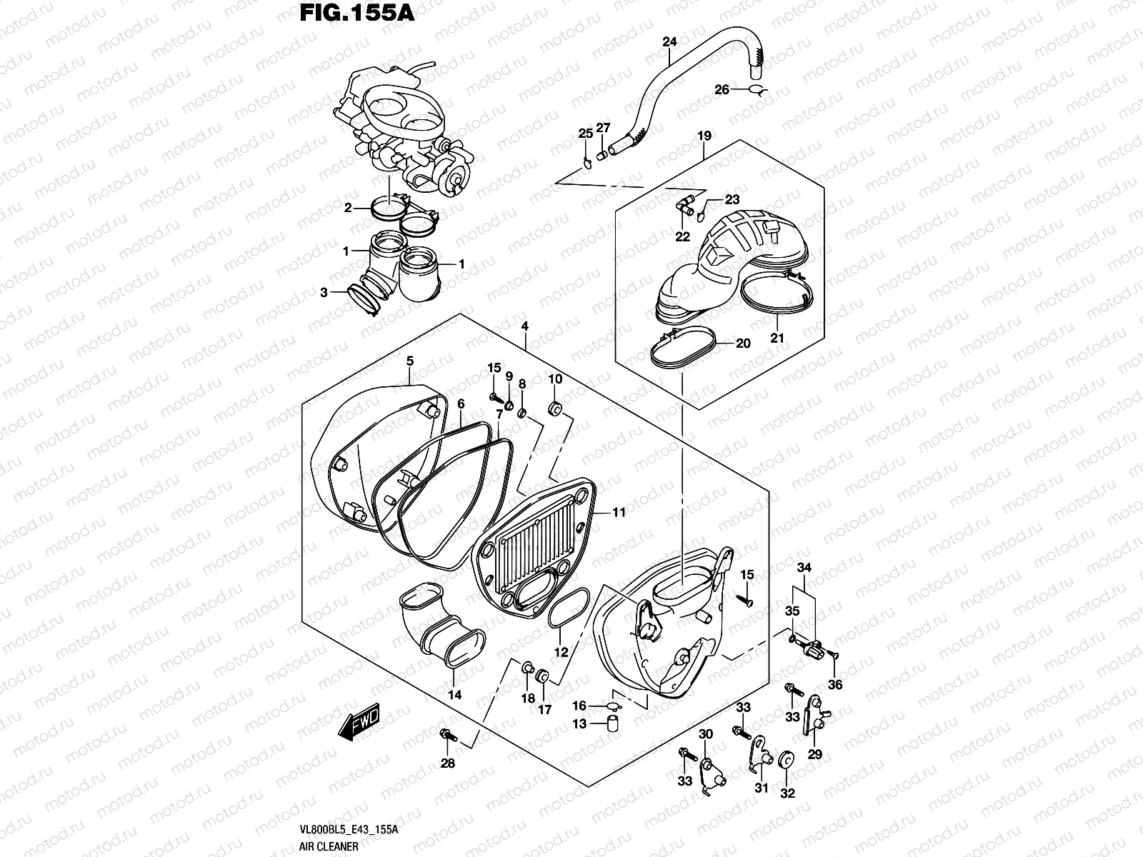 155A - AIR CLEANER (VL800TL5 E43)