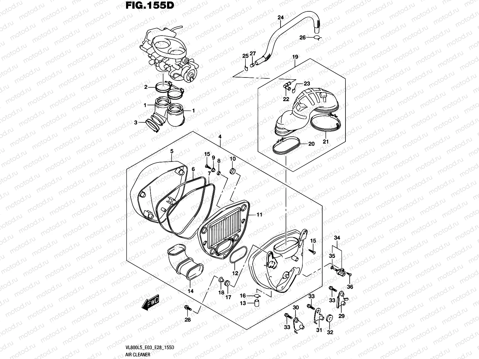 155D - AIR CLEANER (VL800TL5 E28)
