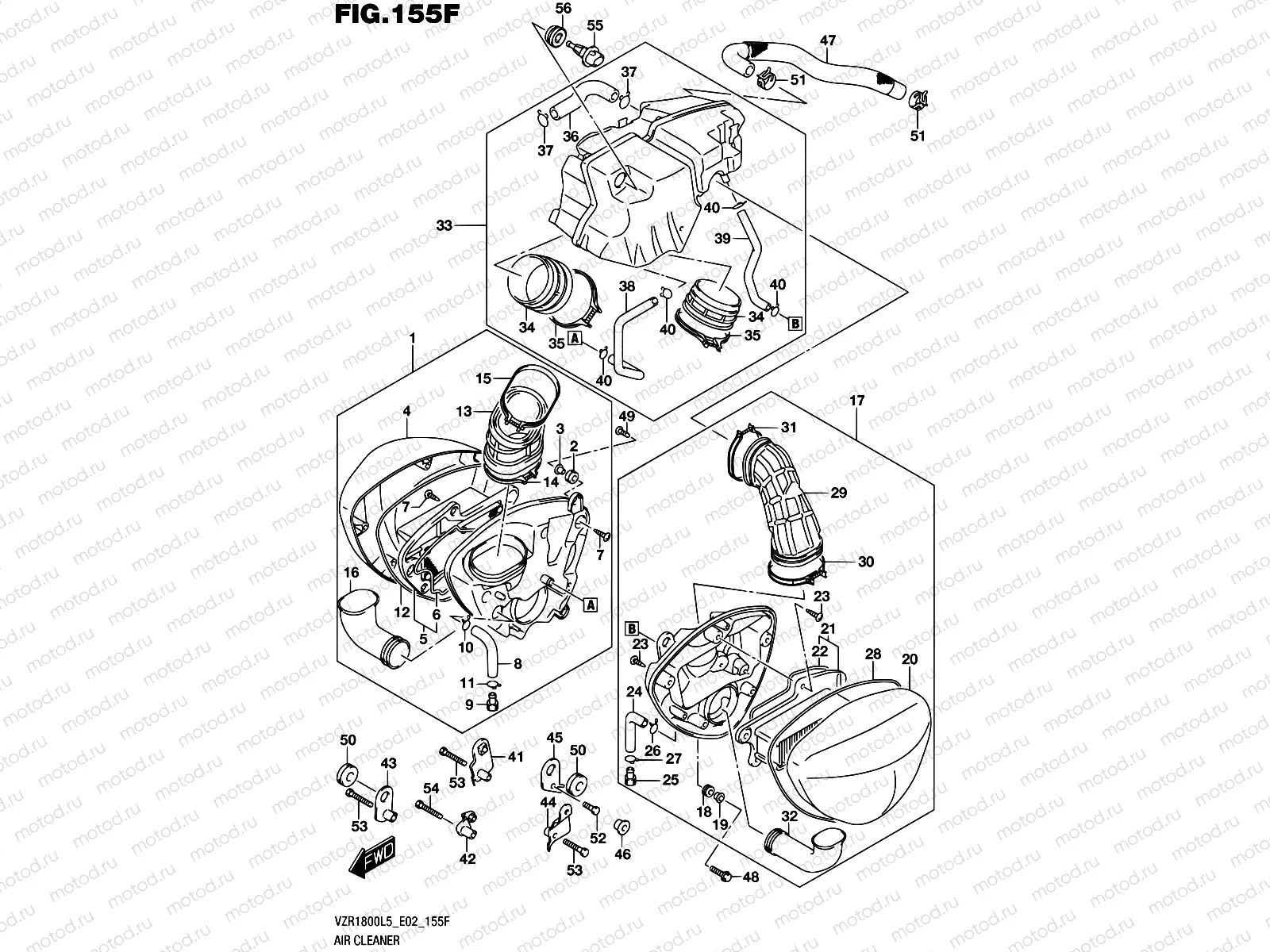 155F - AIR CLEANER (VZR1800BZUFL5 E19)