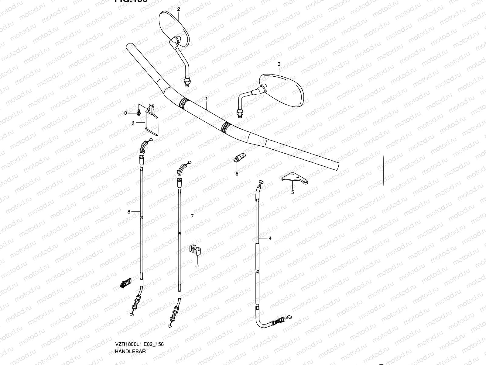 156 - HANDLEBAR (VZR1800L1 E24)