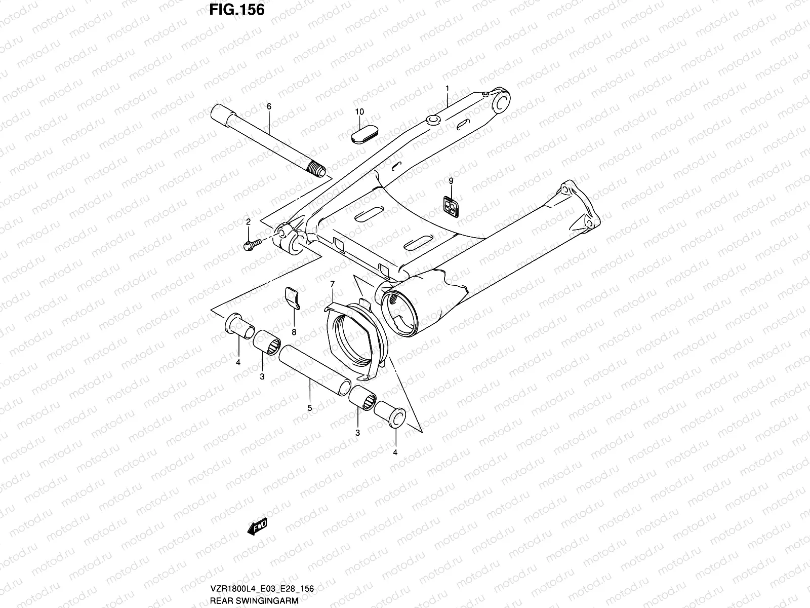 156 - REAR SWINGINGARM