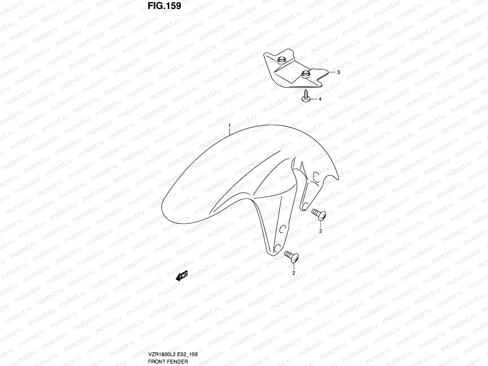 159 - FRONT FENDER (VZR1800L2 E24)