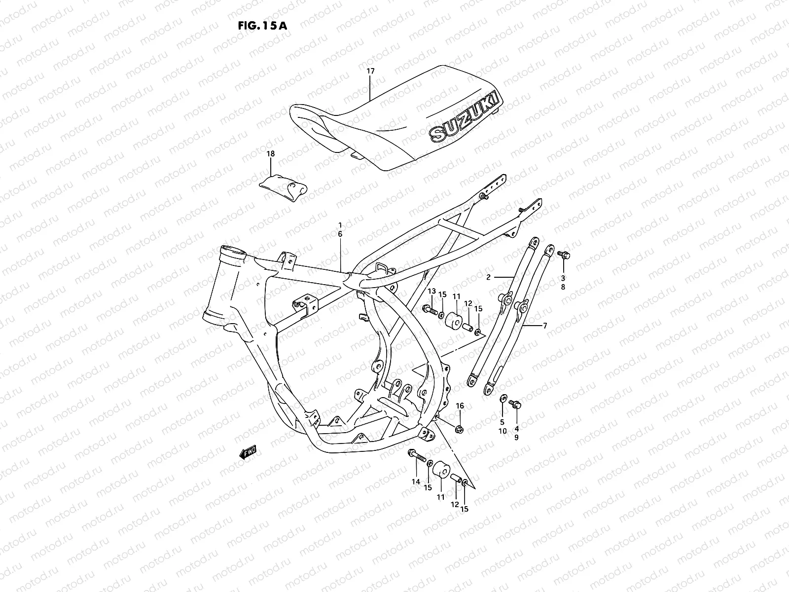 15A - FRAME - SEAT (MODEL H/K/L)