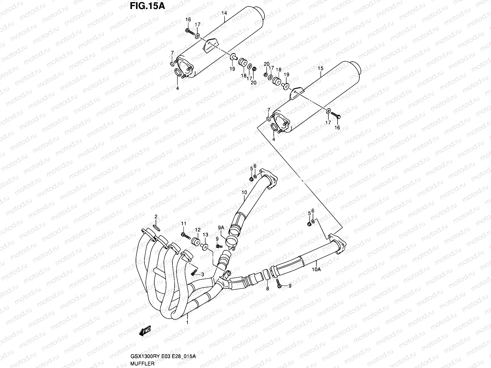 15A - MUFFLER (MODEL K2/K3)