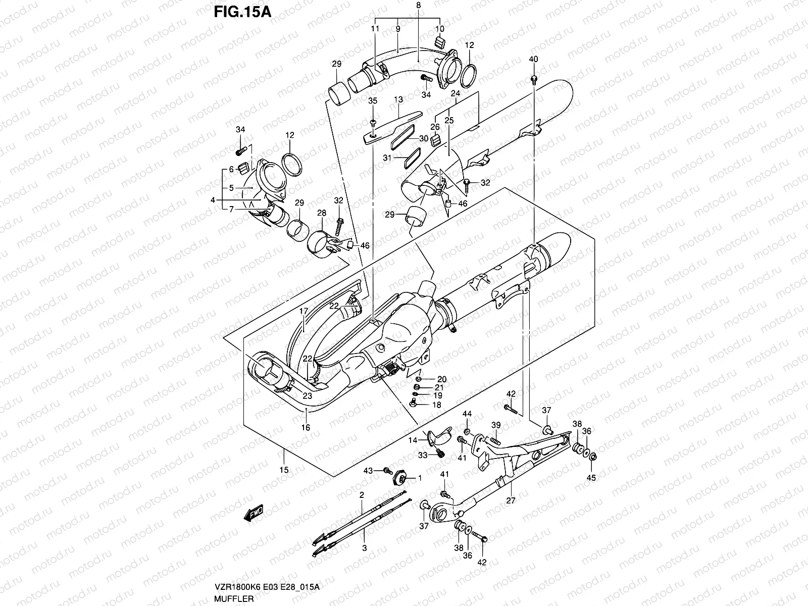 15A - MUFFLER (MODEL K8/K9)
