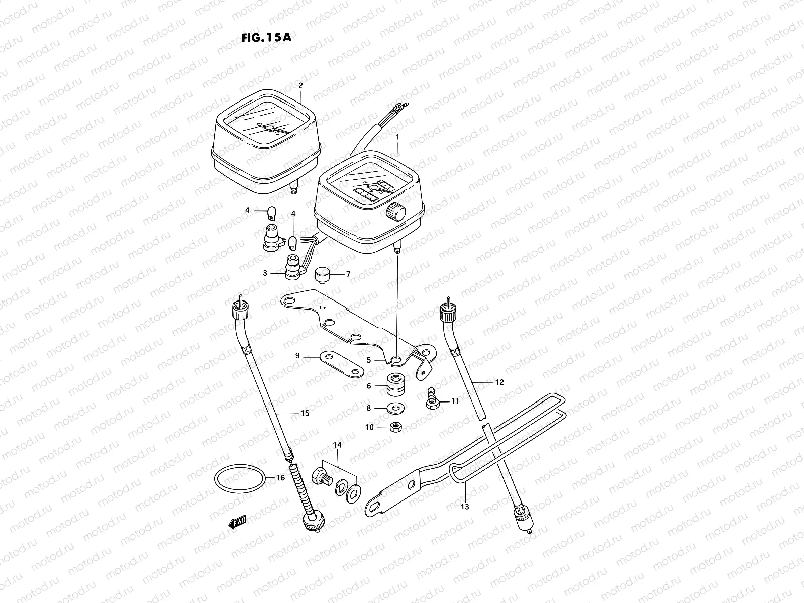 15A - SPEEDOMETER - TACHOMETER (MODEL N/P/R E24)