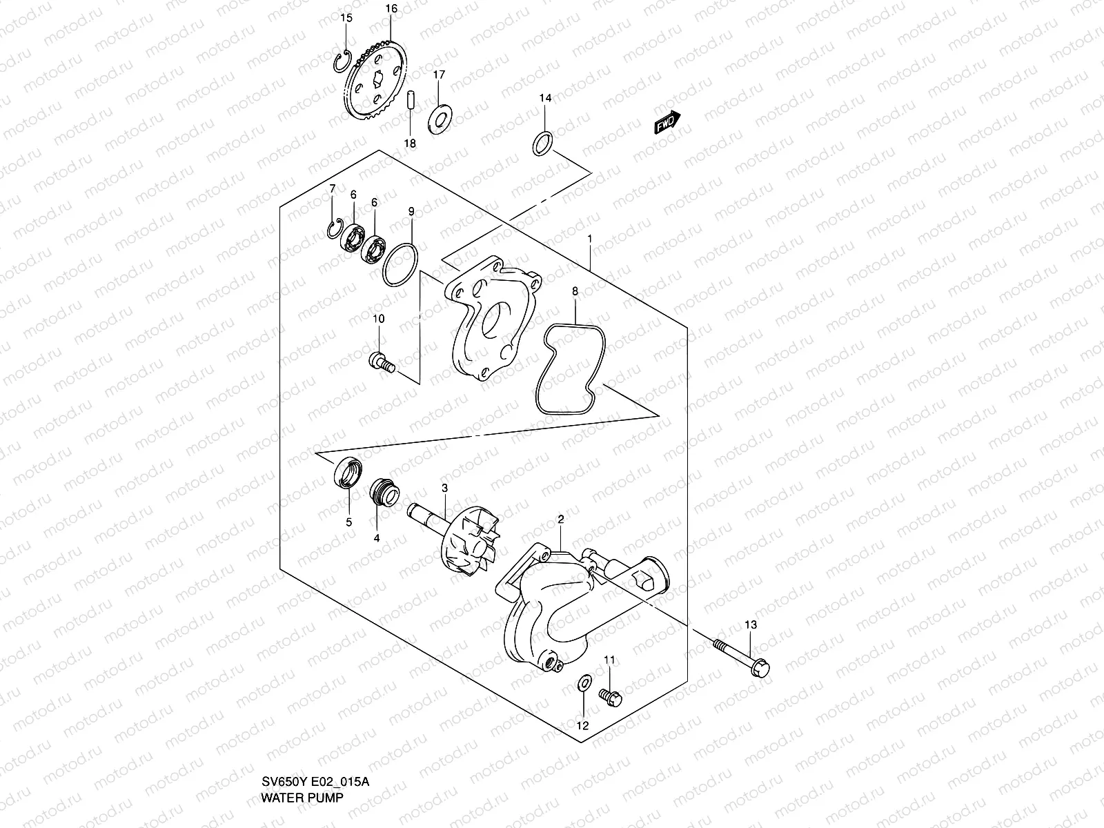 15A - WATER PUMP (MODEL K1/K2)
