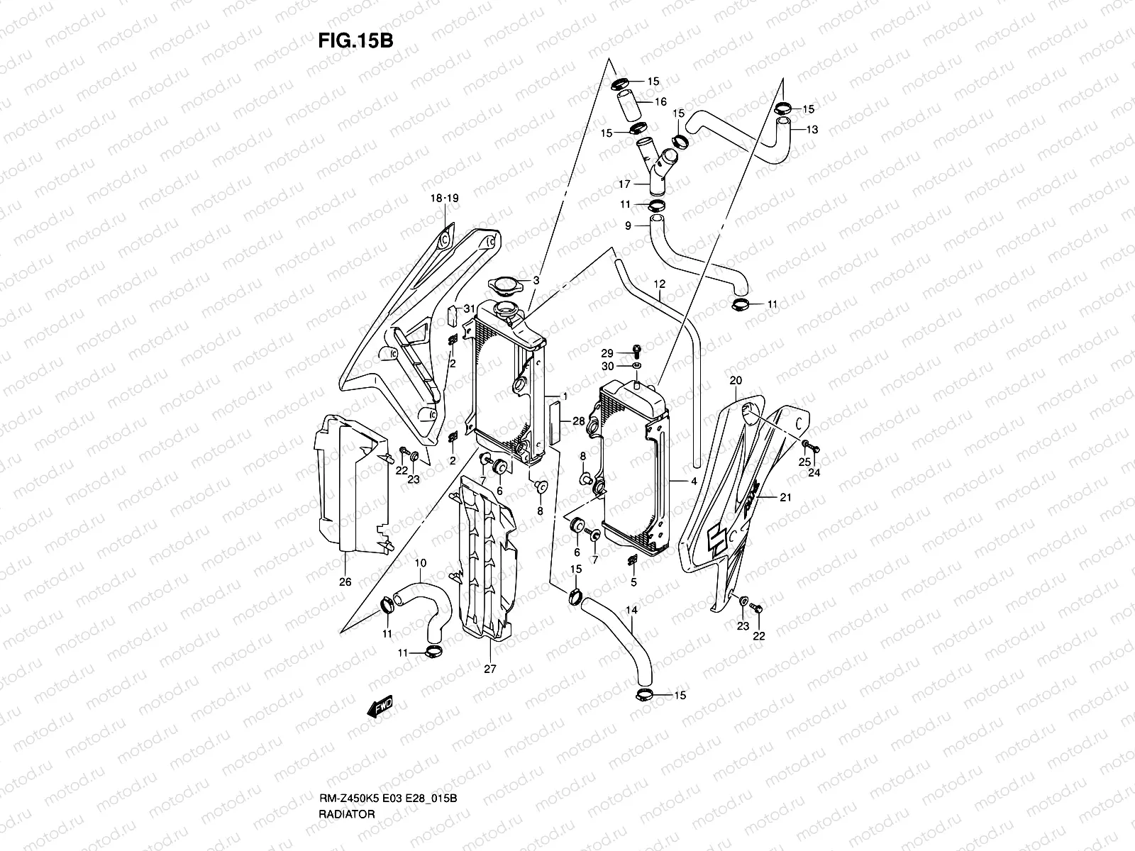 15B - RADIATOR (MODEL K7)