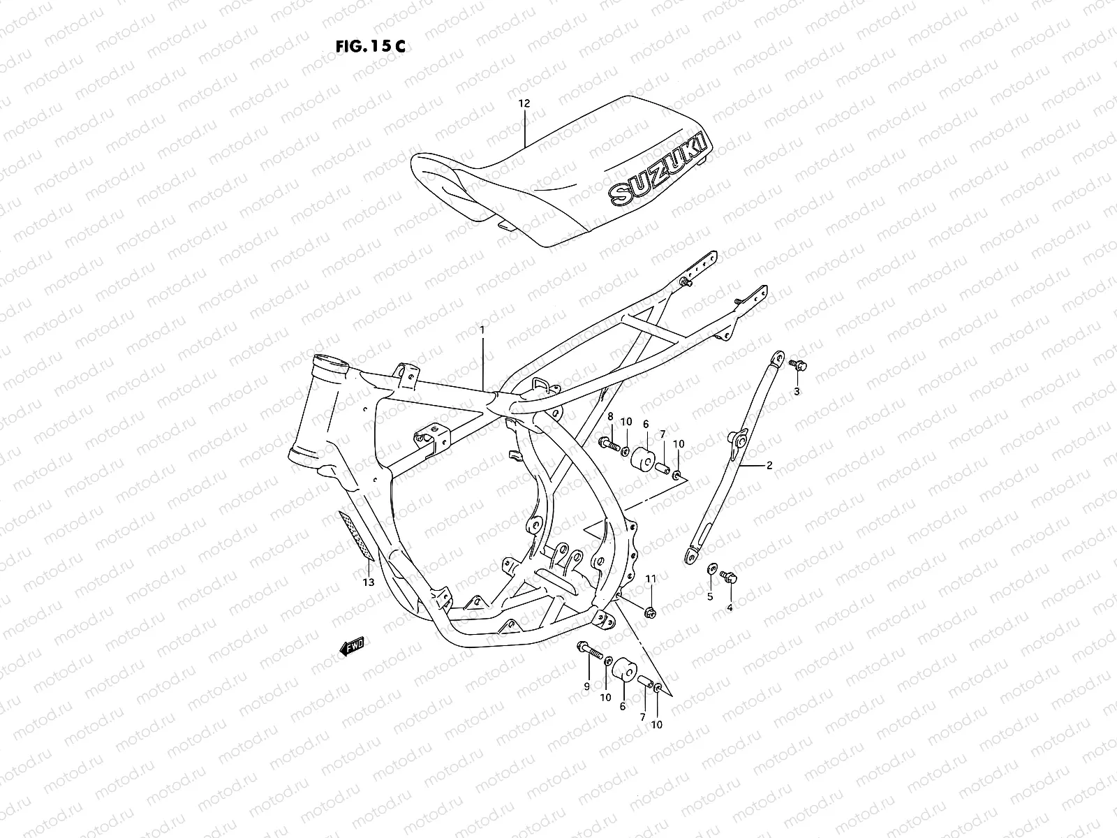 15C - FRAME - SEAT (MODEL P/R/S)