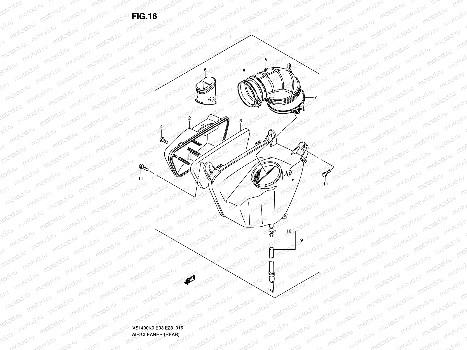 16 - AIR CLEANER (REAR)