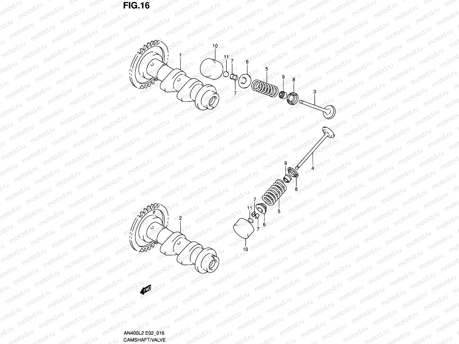 16 - CAMSHAFT/VALVE