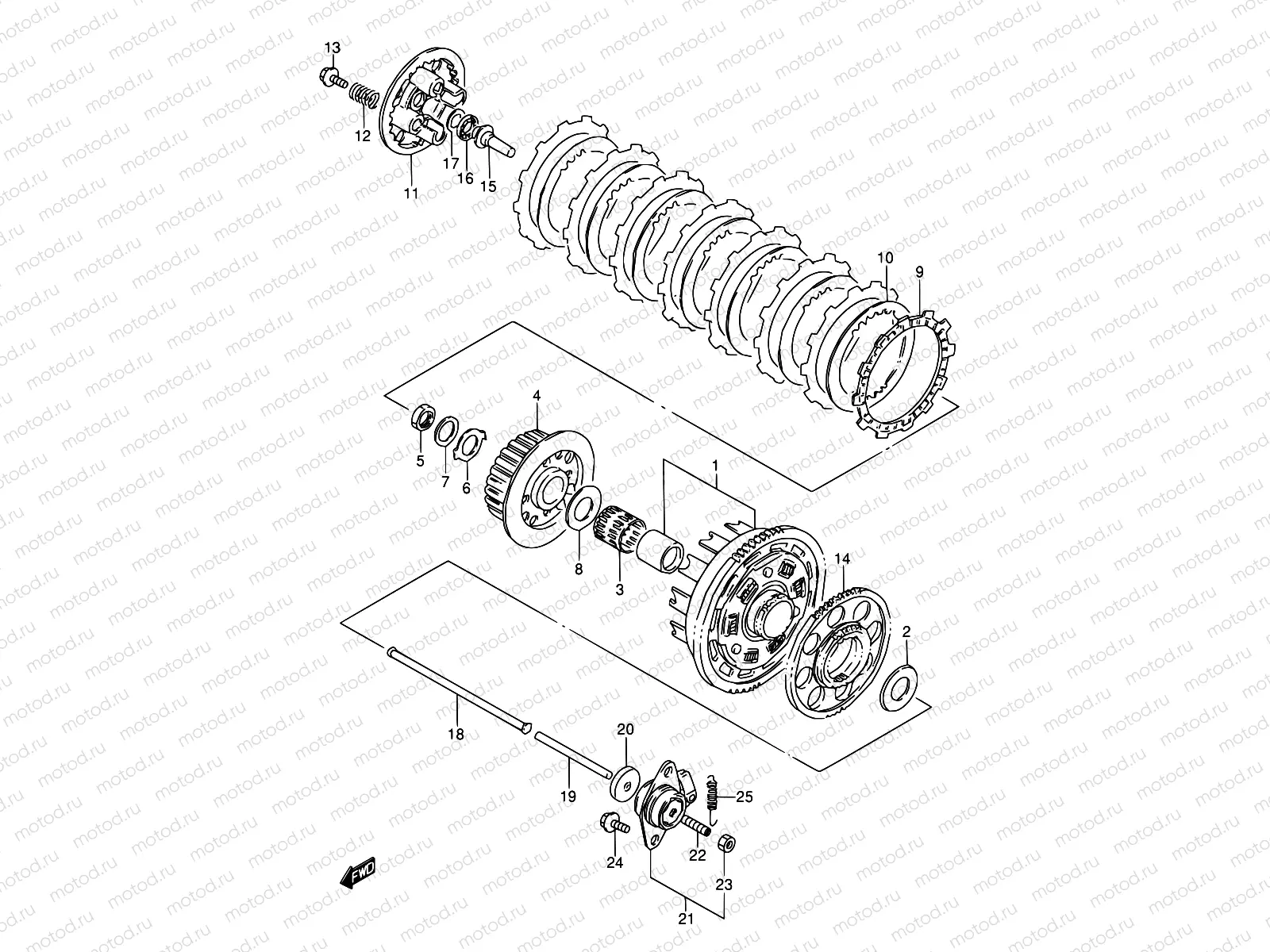 16 - CLUTCH (MODEL J/K/L/M)