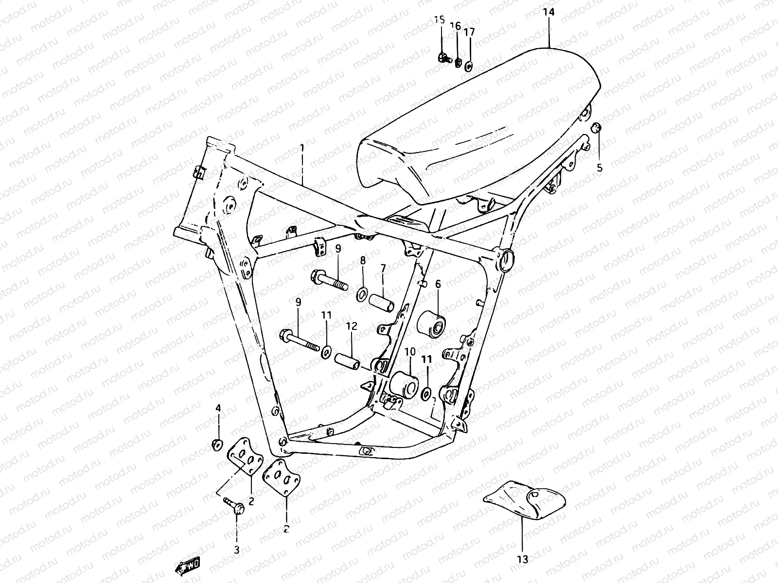 16 - FRAME - SEAT (MODEL E)