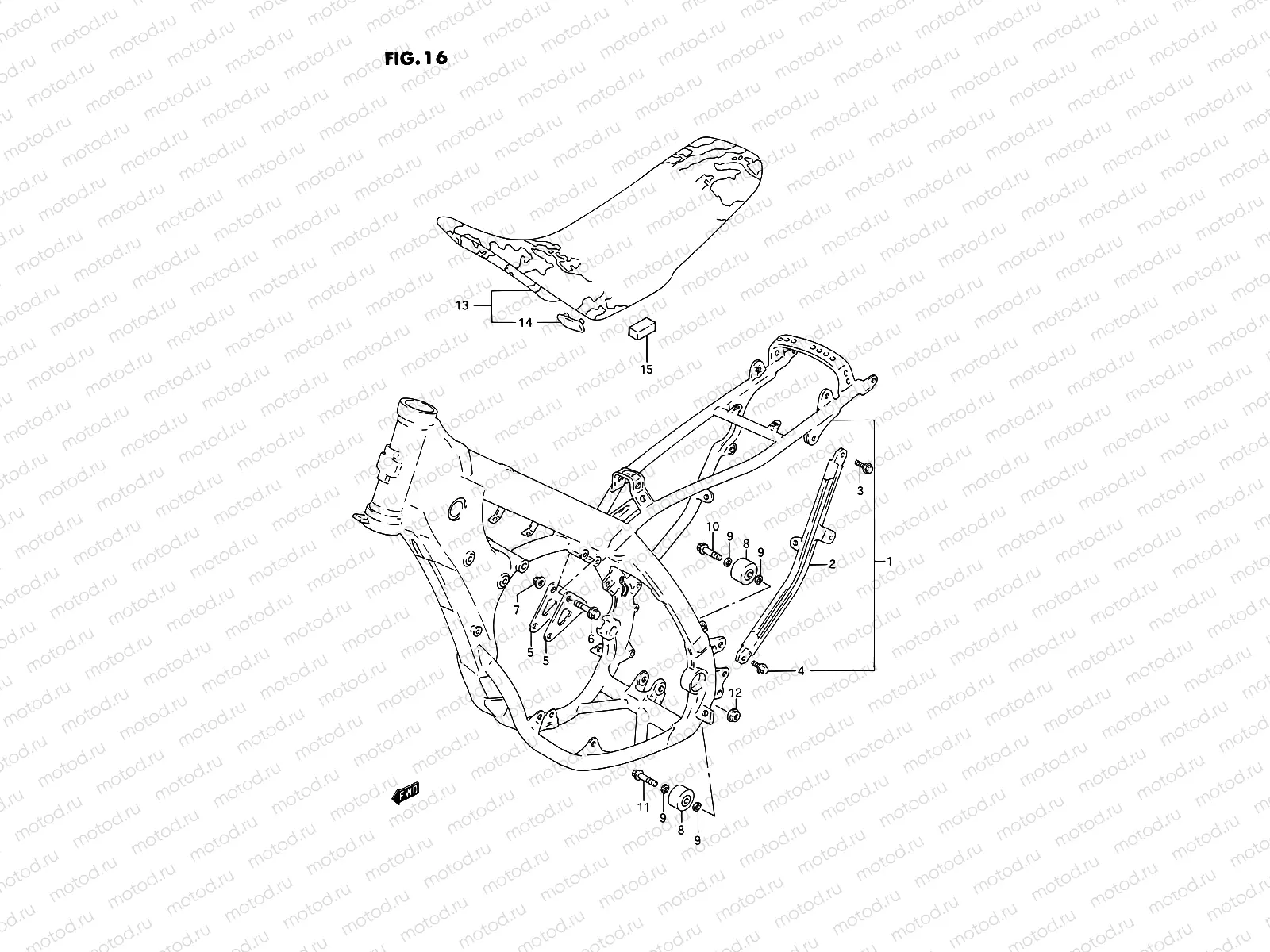 16 - FRAME - SEAT (MODEL N/P)