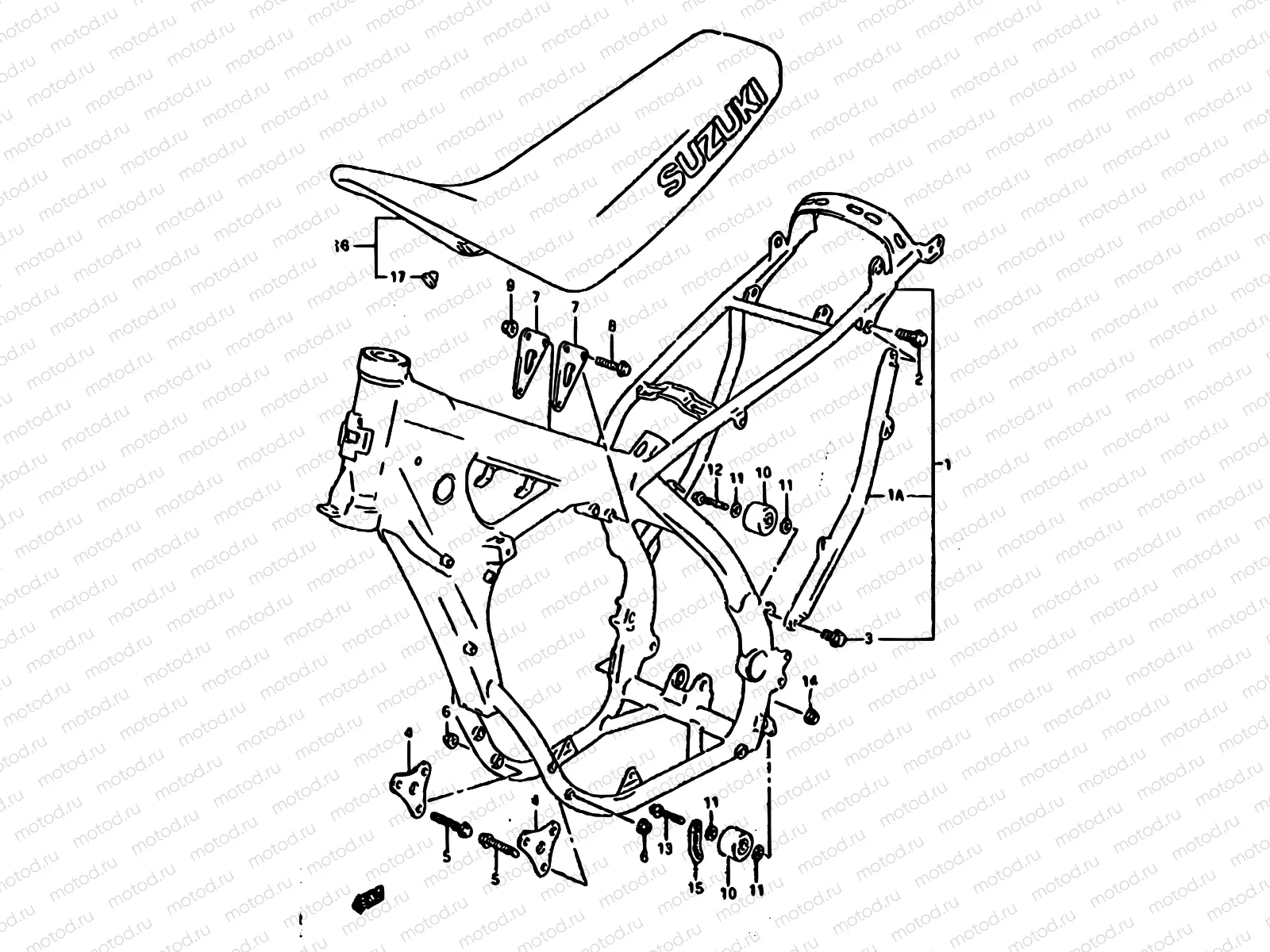 16 - FRAME-SEAT (MODEL P)