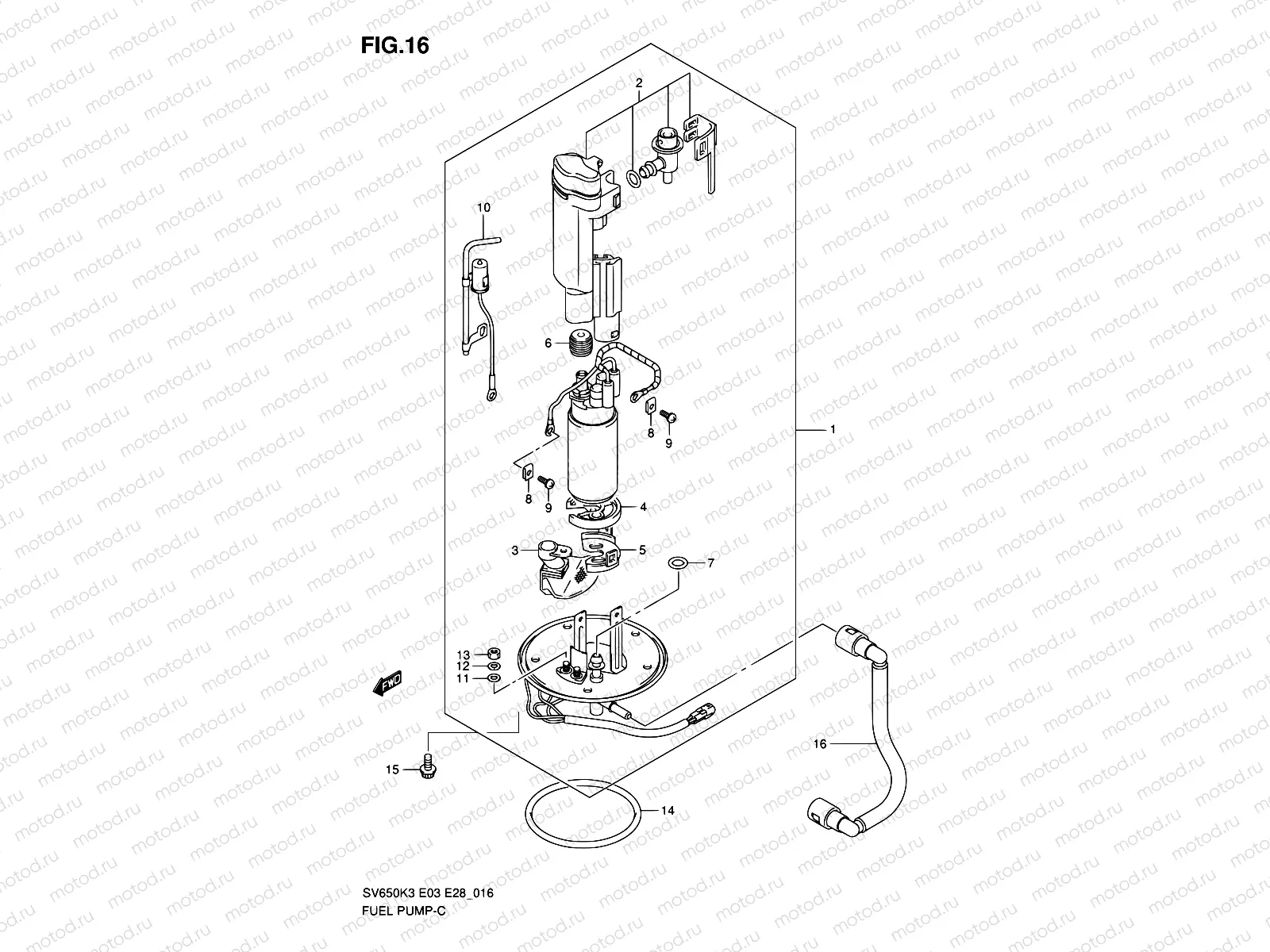 16 - FUEL PUMP (MODEL K3/K4)