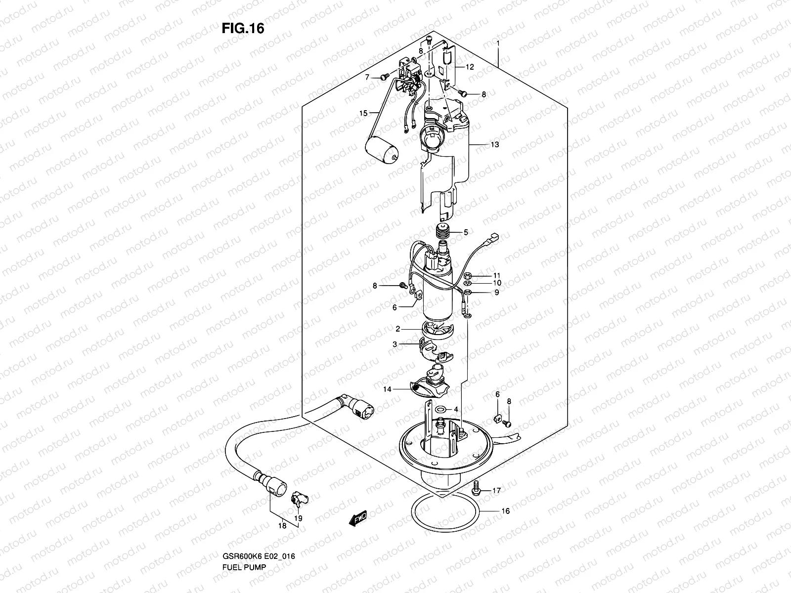 16 - FUEL PUMP (MODEL K6/K7/K8)