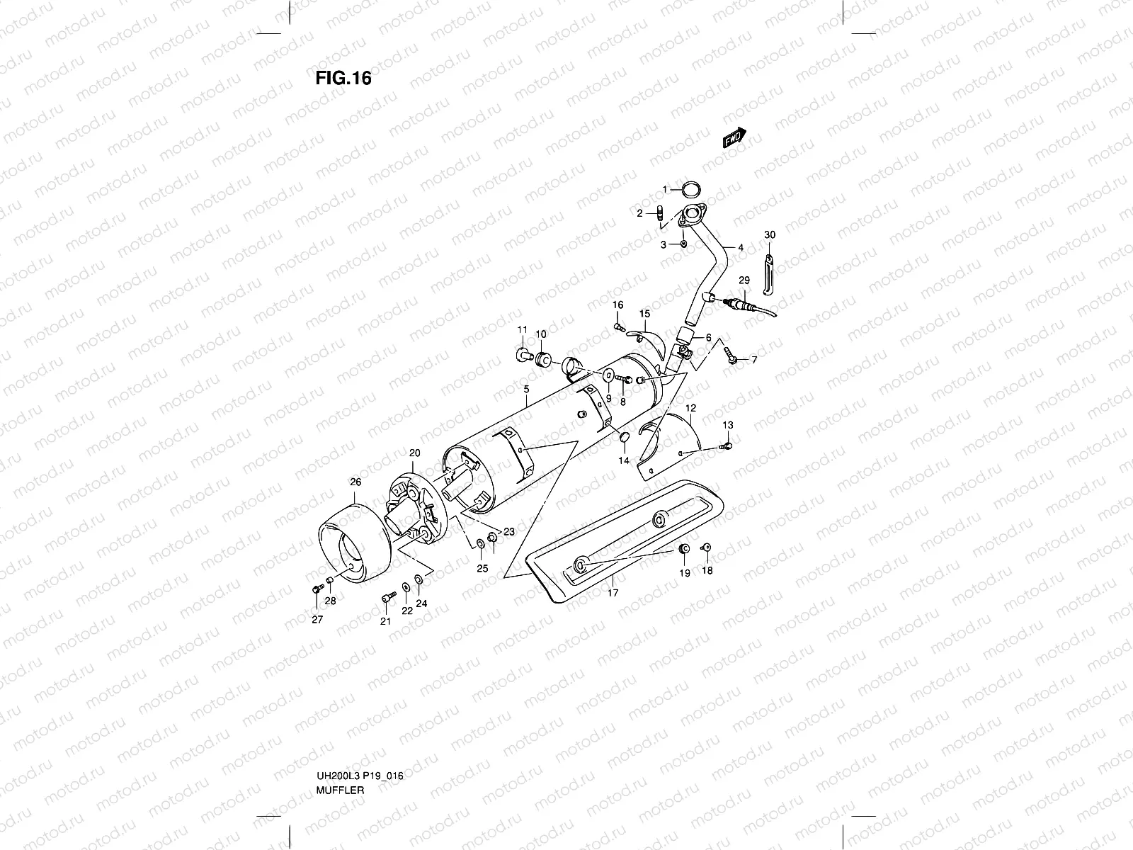 16 - MUFFLER (UH200ZR)