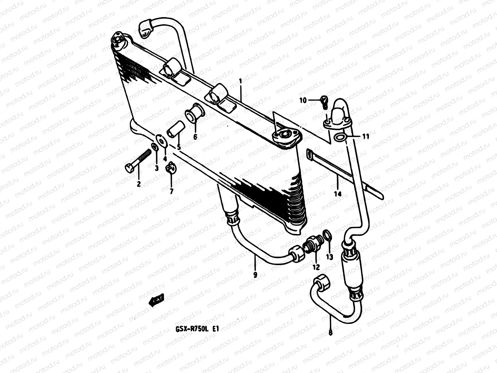 16 - OIL COOLER (MODEL J/K)