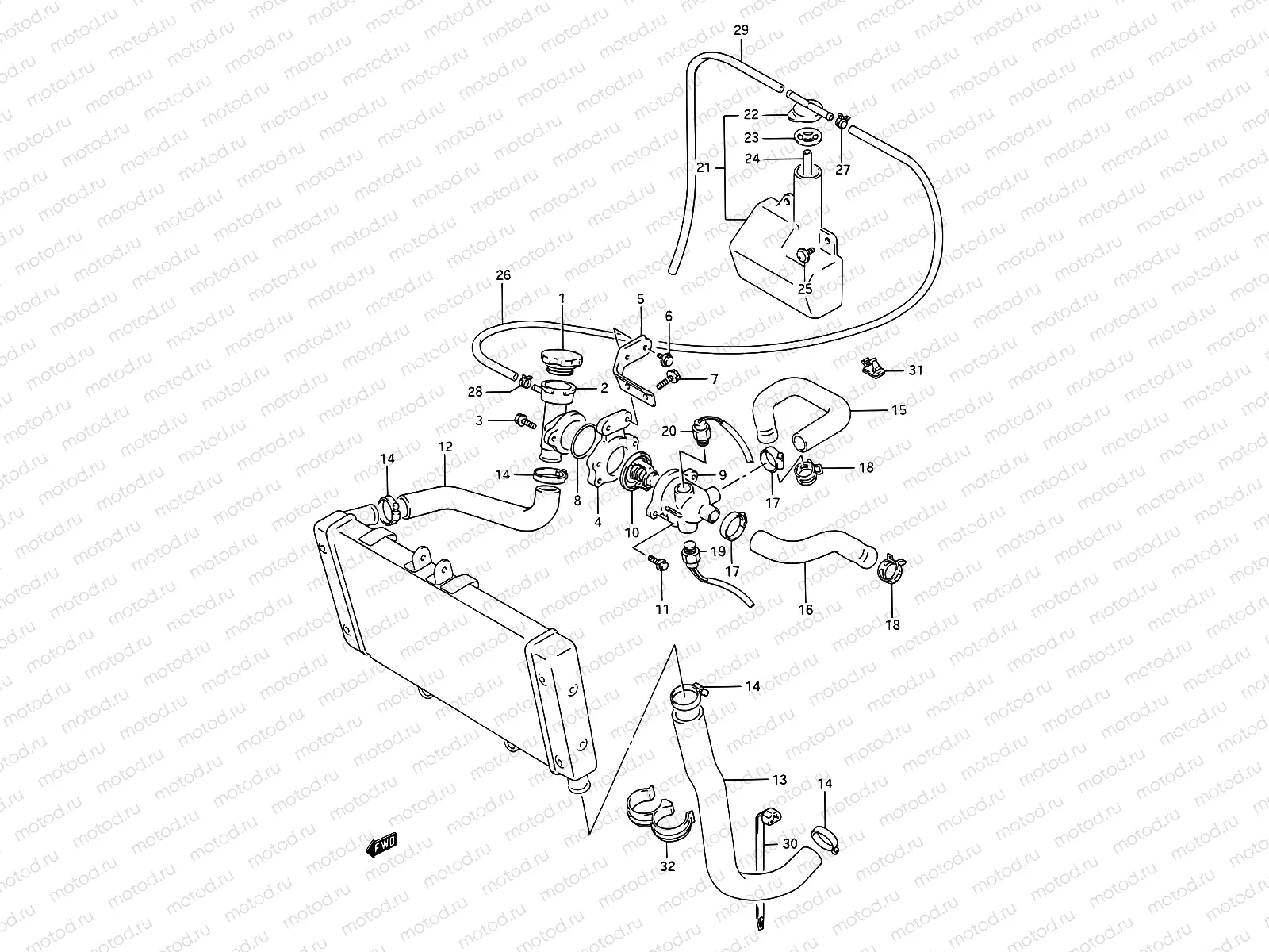 16 - RADIATOR HOSE