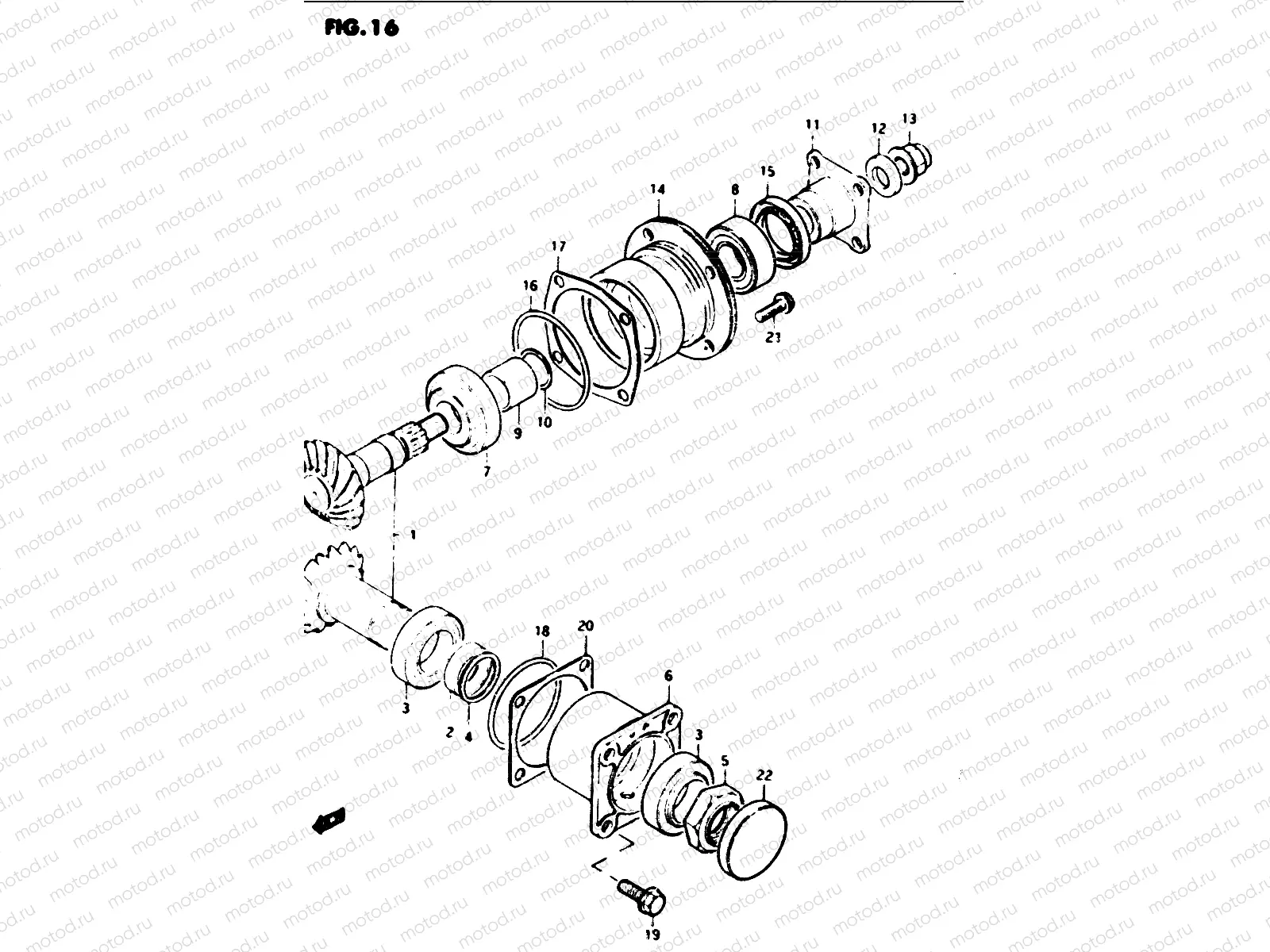 16 - SECONDARY DRIVE GEAR