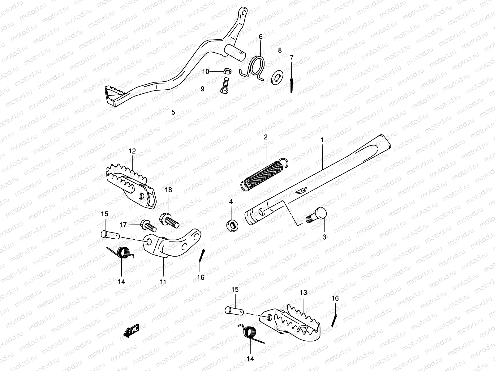 16 - STAND - BRAKE PEDAL