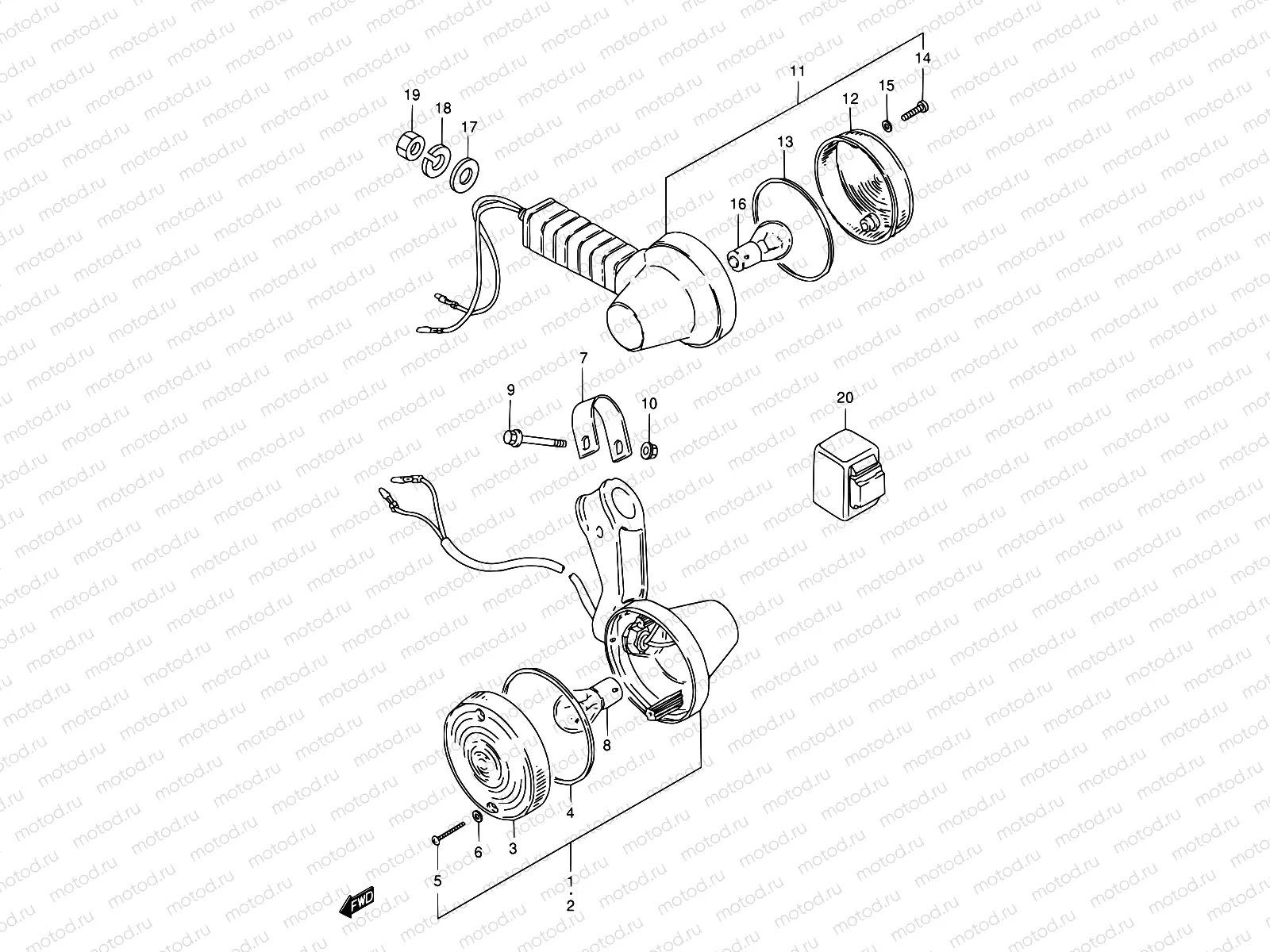 16 - TURN SIGNAL LAMP (MODEL M)