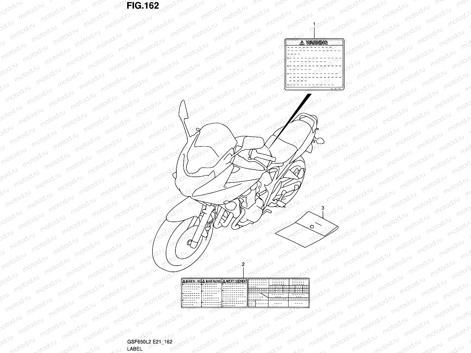 162 - LABEL (GSF650UAL2 E21)