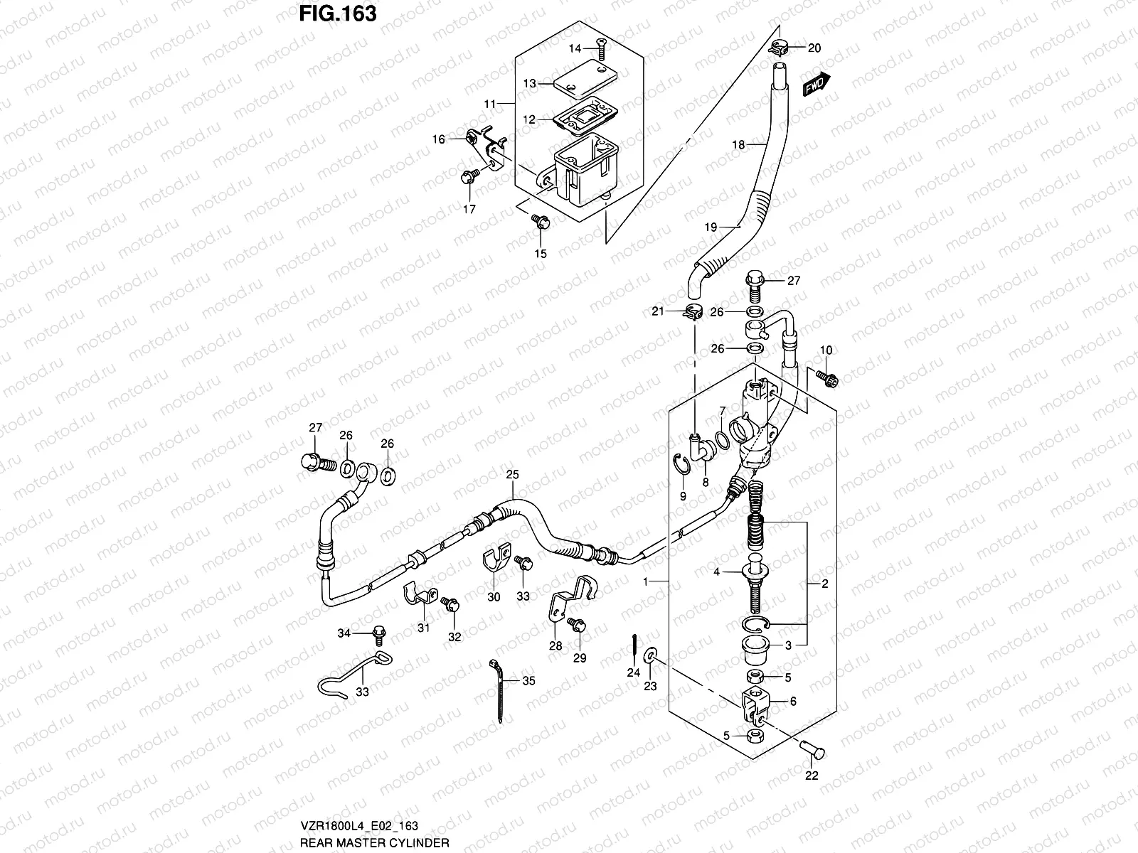 163 - REAR MASTER CYLINDER