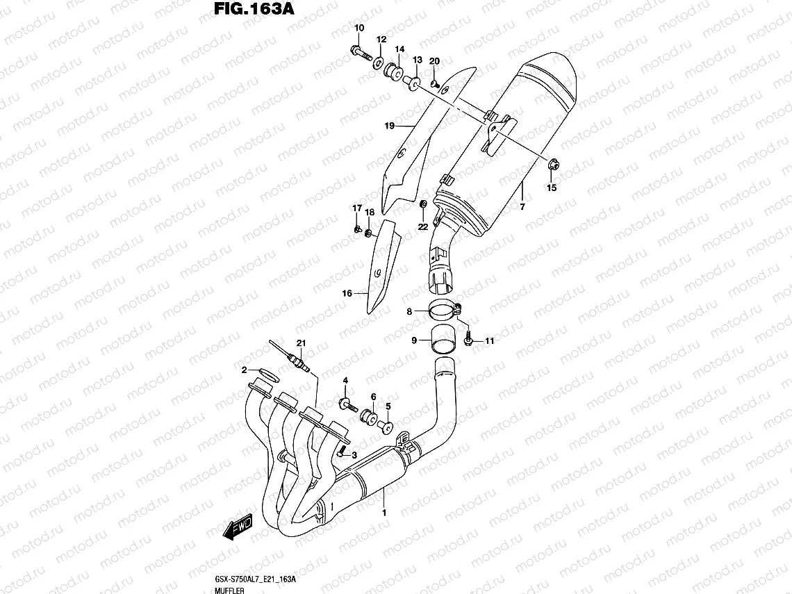 163A - MUFFLER (GSX-S750AL7 E21)