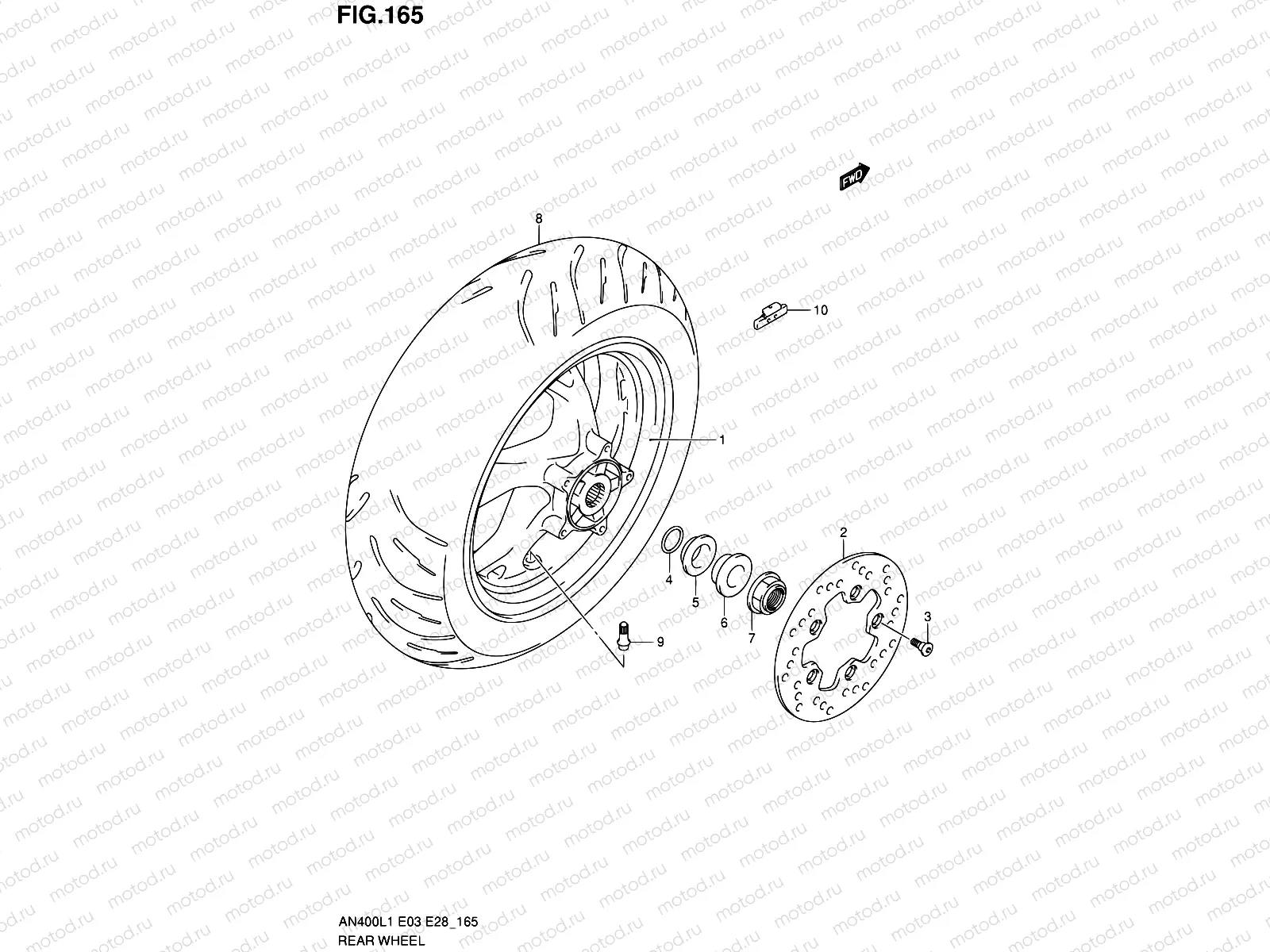 165 - REAR WHEEL (AN400L1 E33)