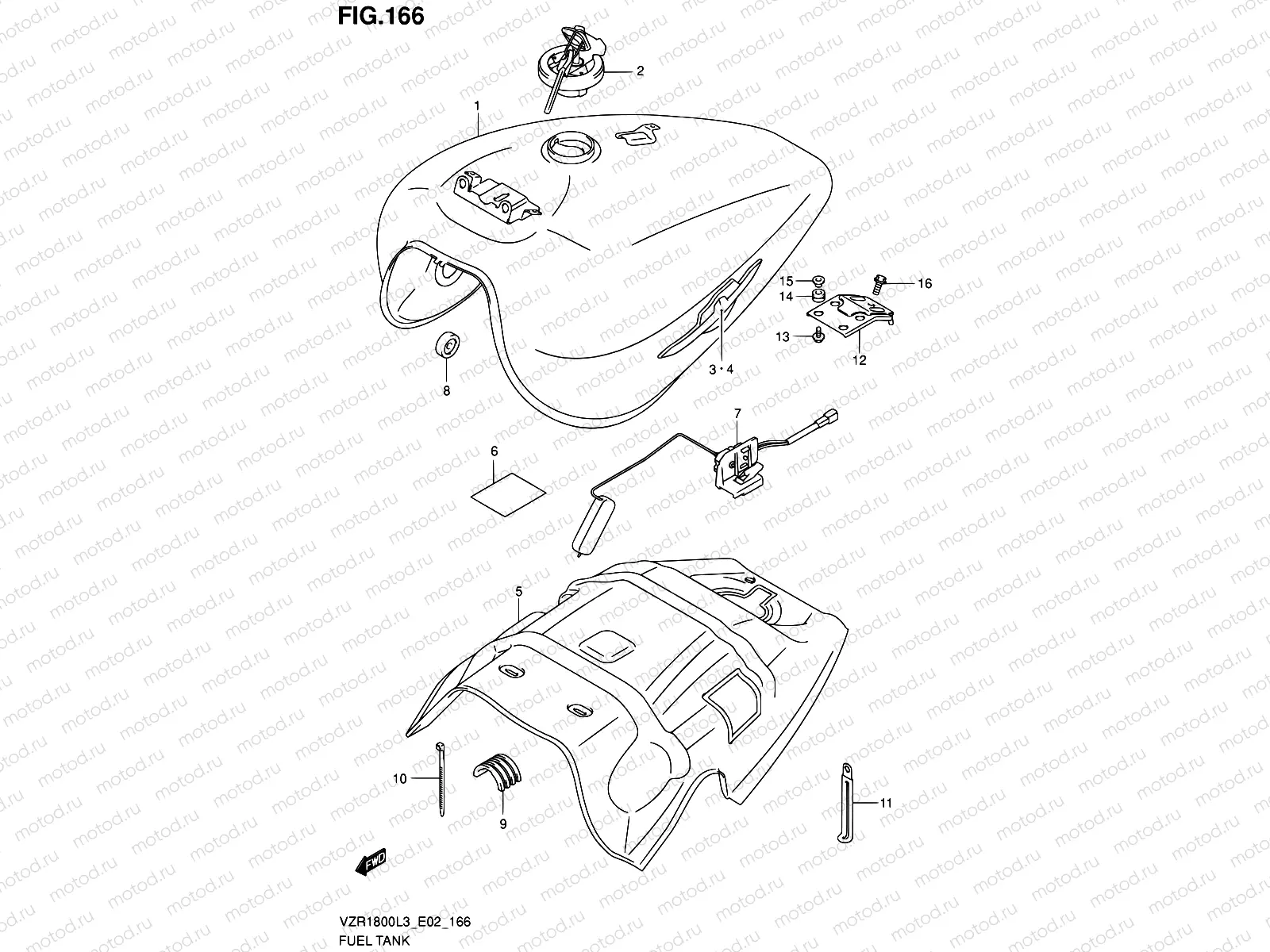 166 - FUEL TANK (VZR1800ZL3 E19)