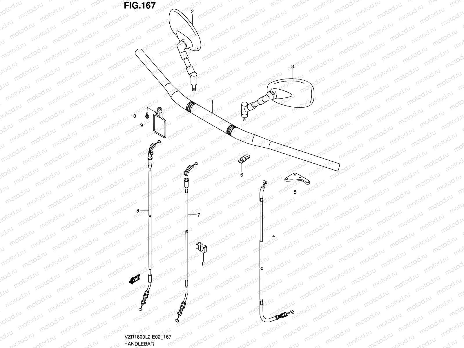 167 - HANDLEBAR (VZR1800L2 E02)