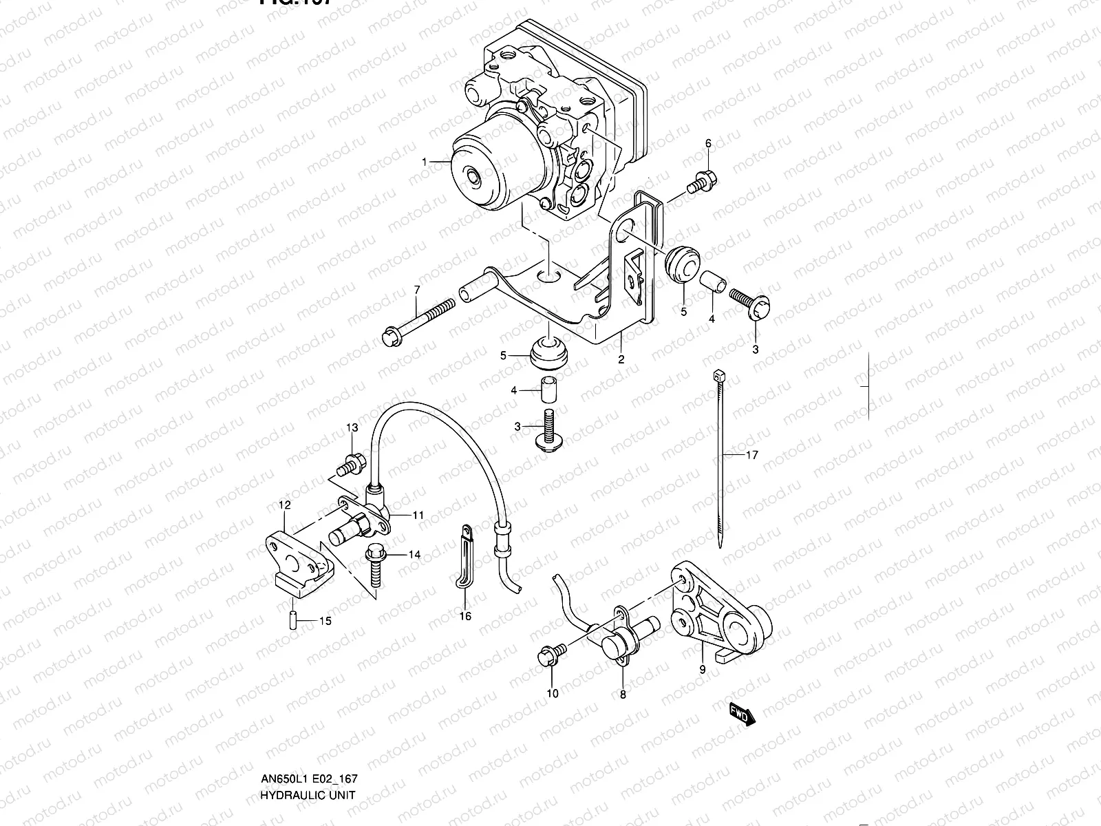 167 - HYDRAULIC UNIT (AN650AL1 E19)