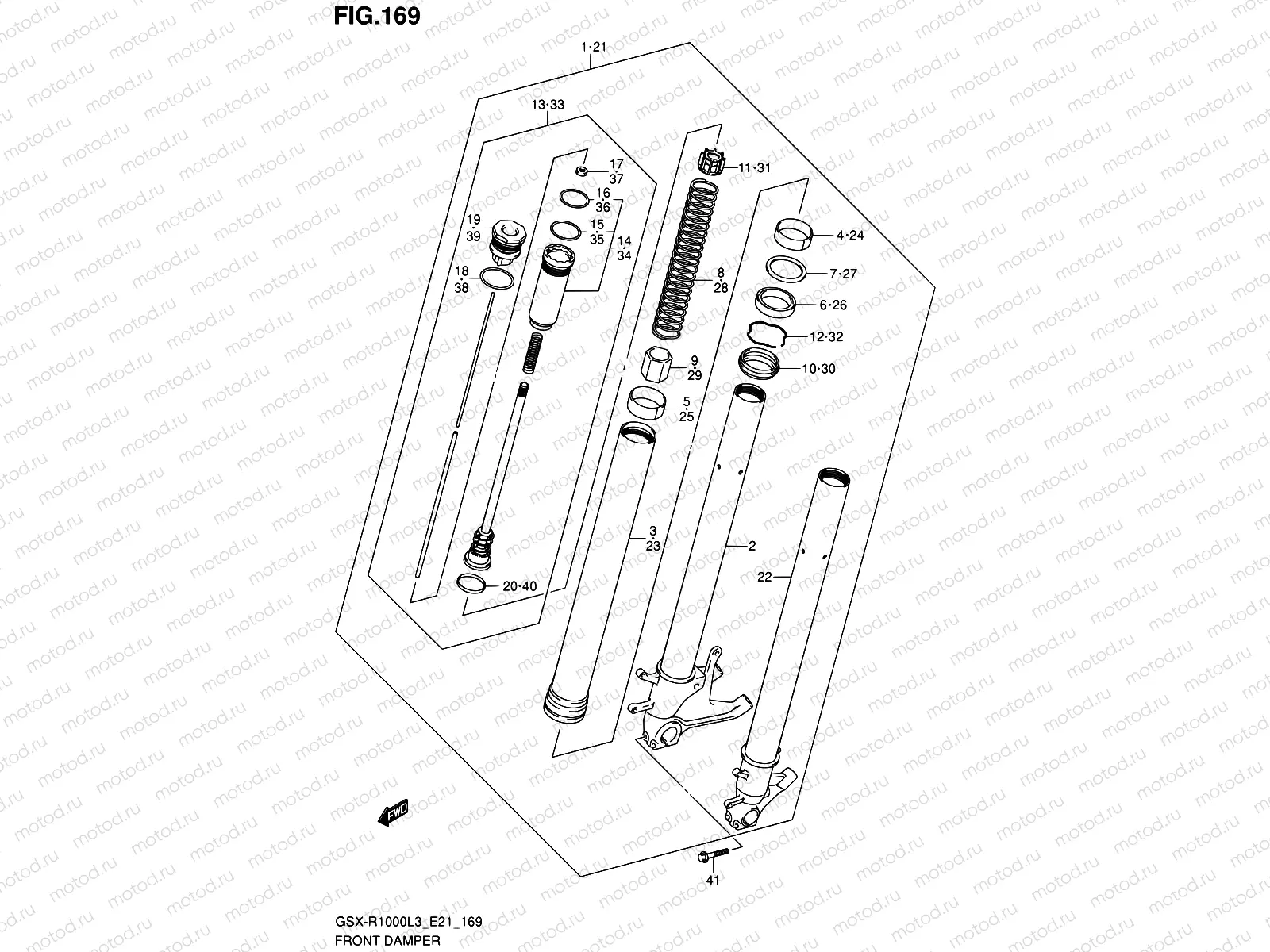 169 - FRONT DAMPER (GSX-R1000L3 E21)