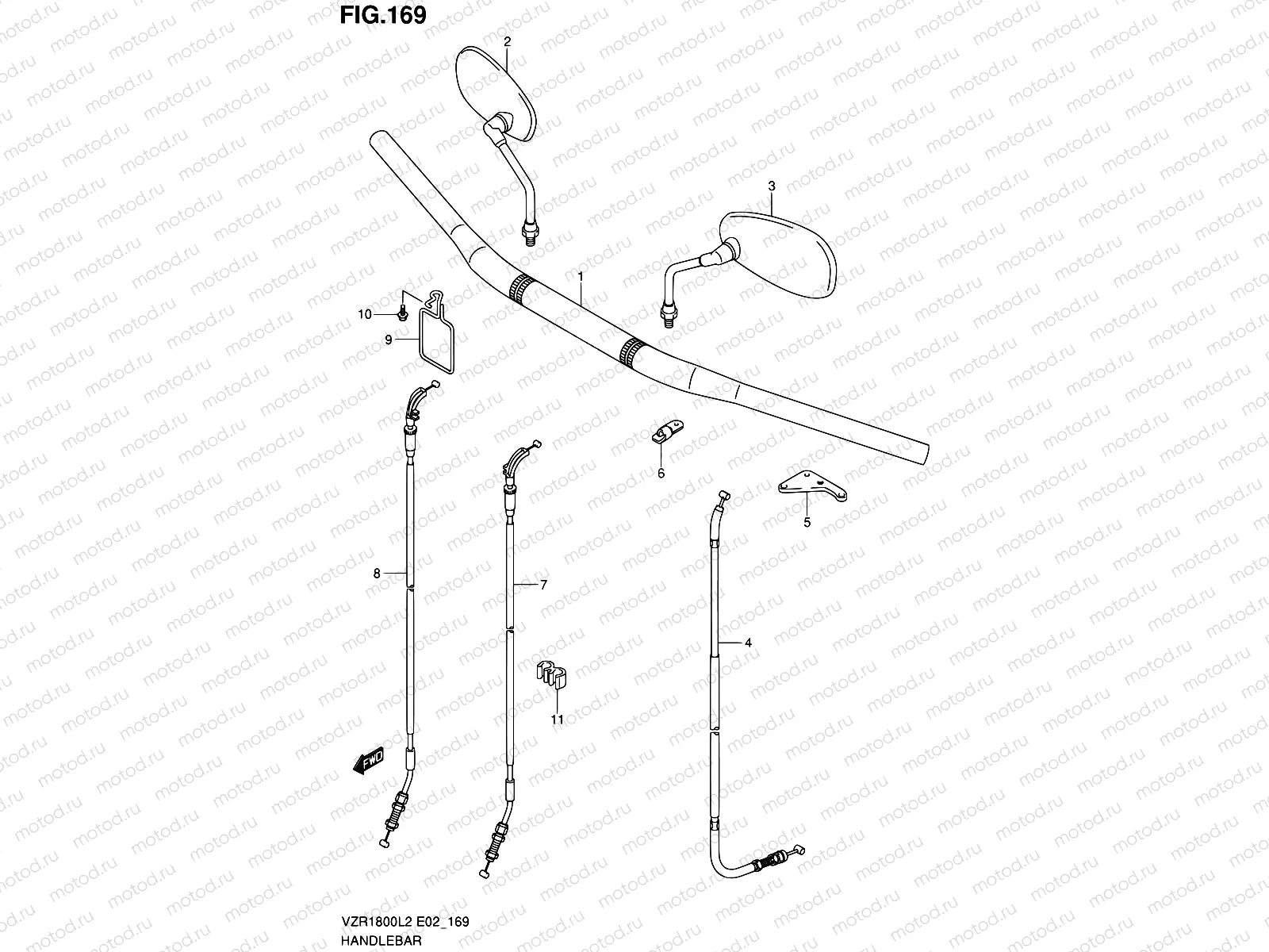169 - HANDLEBAR (VZR1800L2 E24)