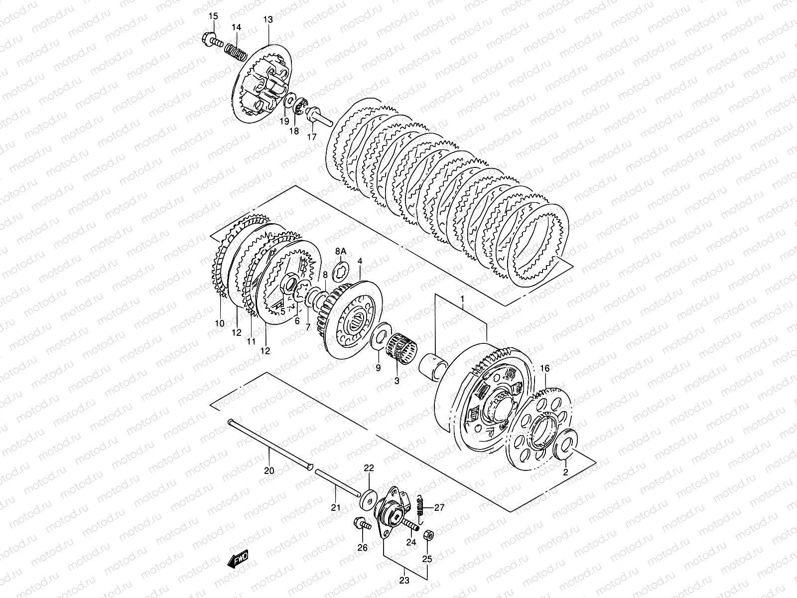 16A - CLUTCH (MODEL N/P/R/S/T)