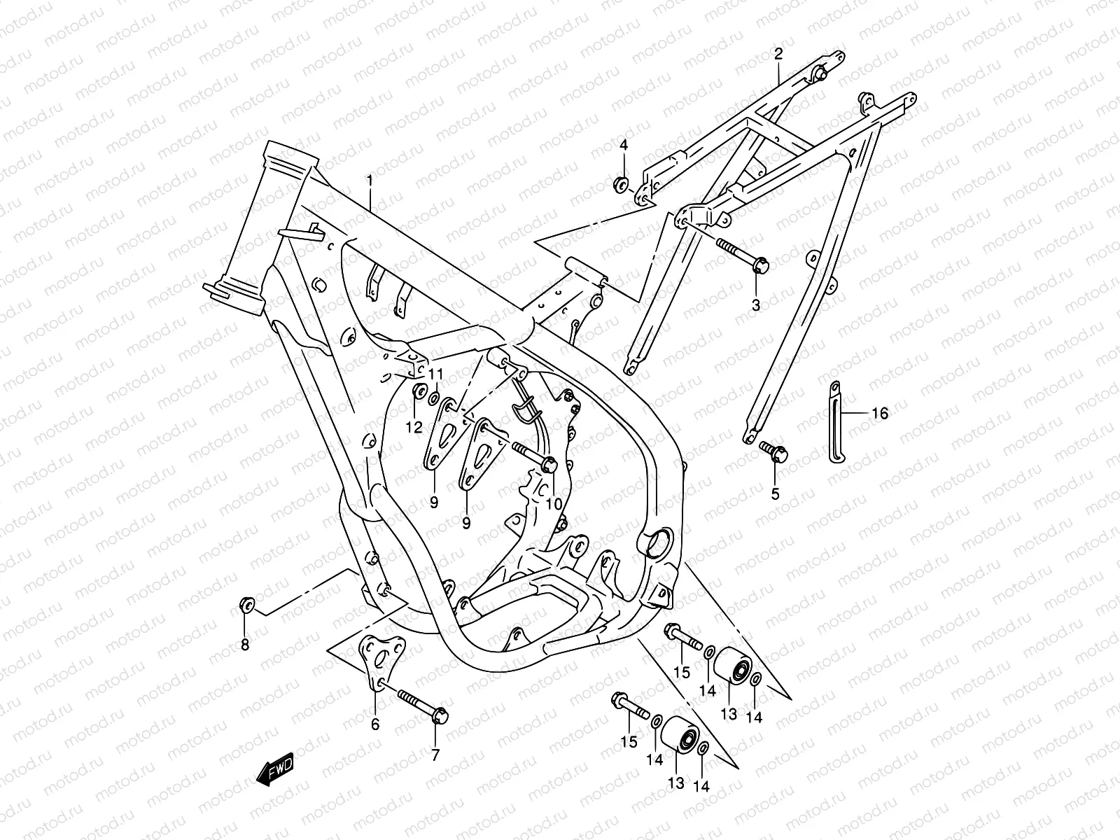 16A - FRAME (MODEL K2/K3/K4/K5/K6)