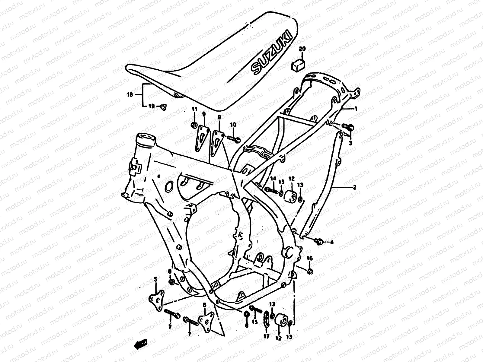 16A - FRAME-SEAT (MODEL R/S)