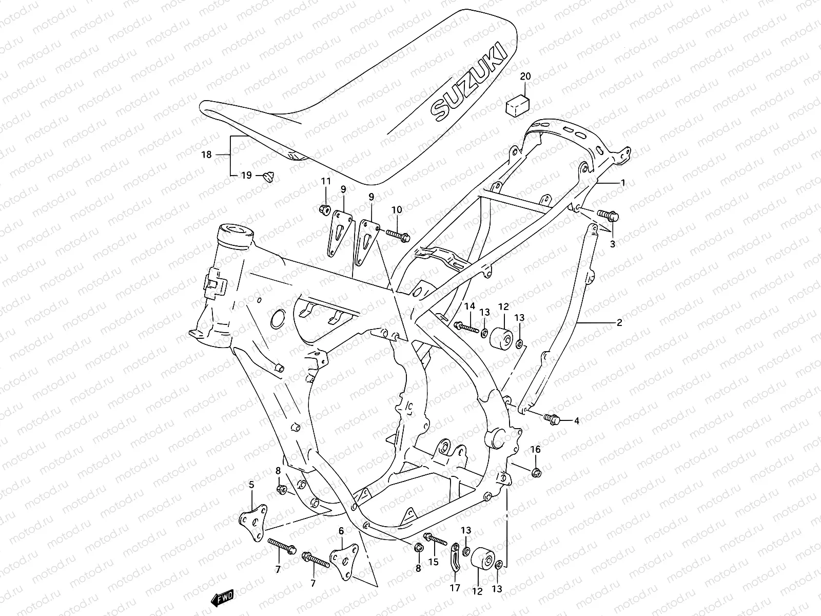 16A - FRAME - SEAT (MODEL R/S)