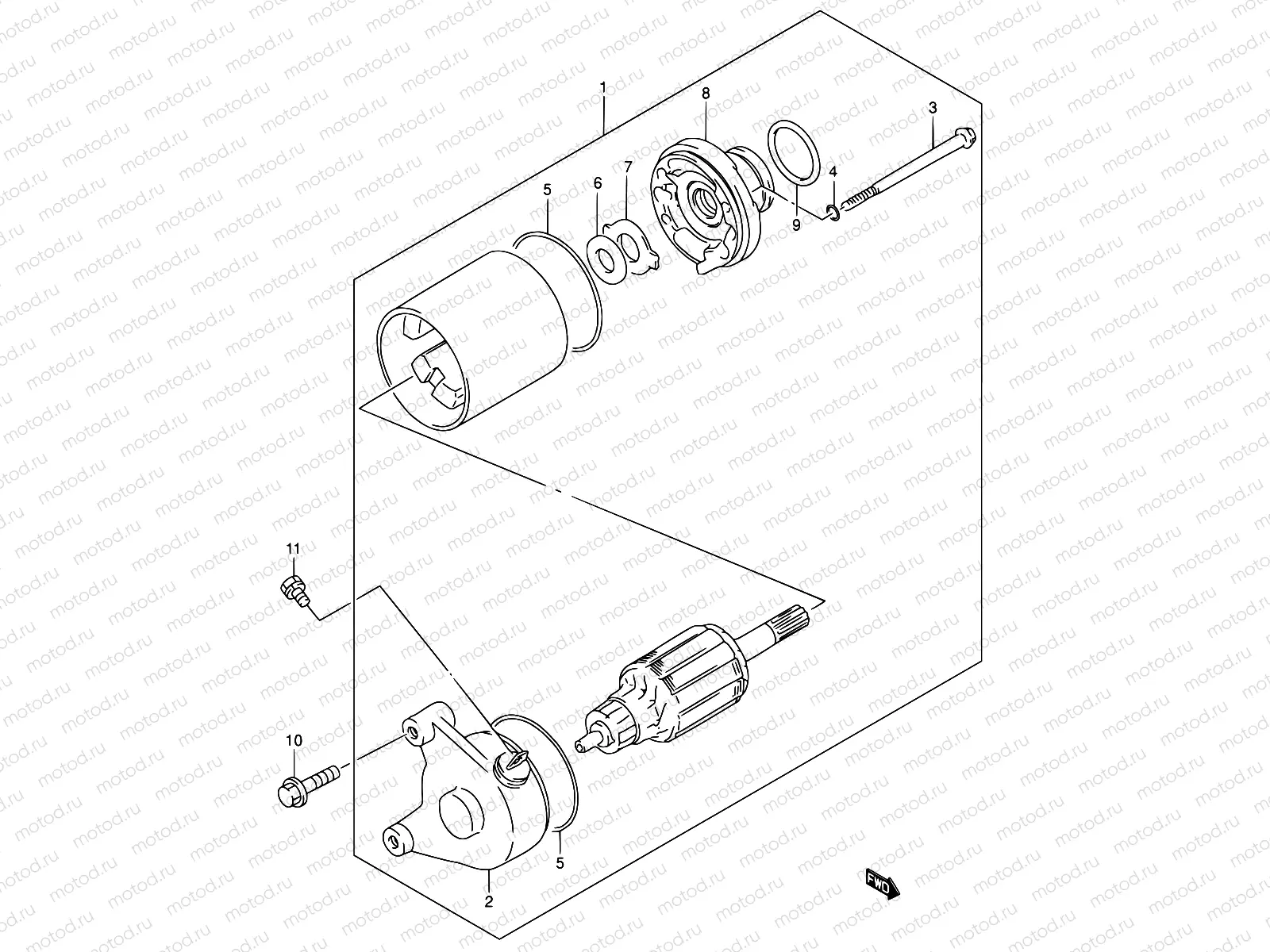 16A - STARTING MOTOR (MODEL K2/K3/K4/K5)