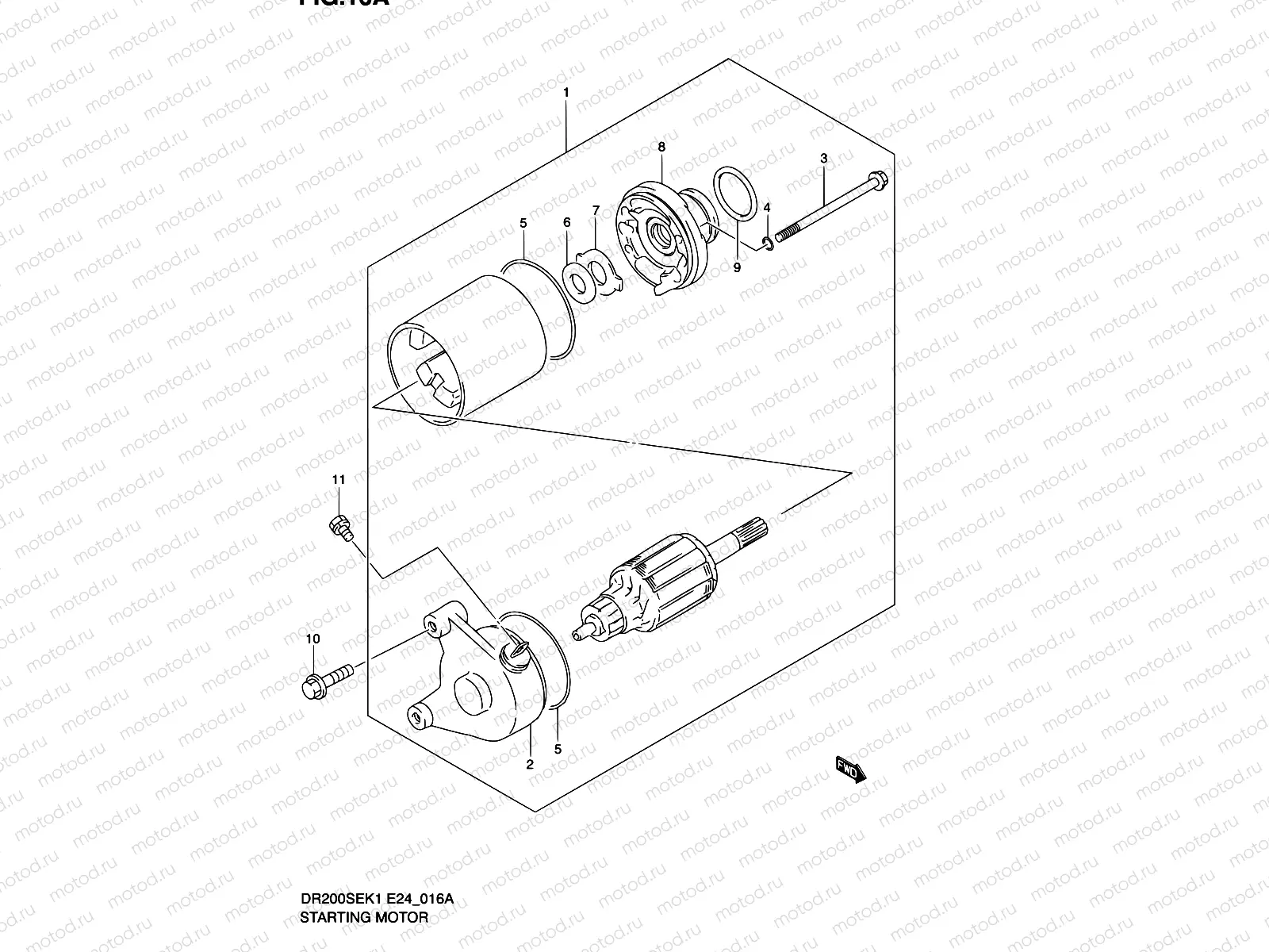 16A - STARTING MOTOR (MODEL K2/K3/K4/K5)